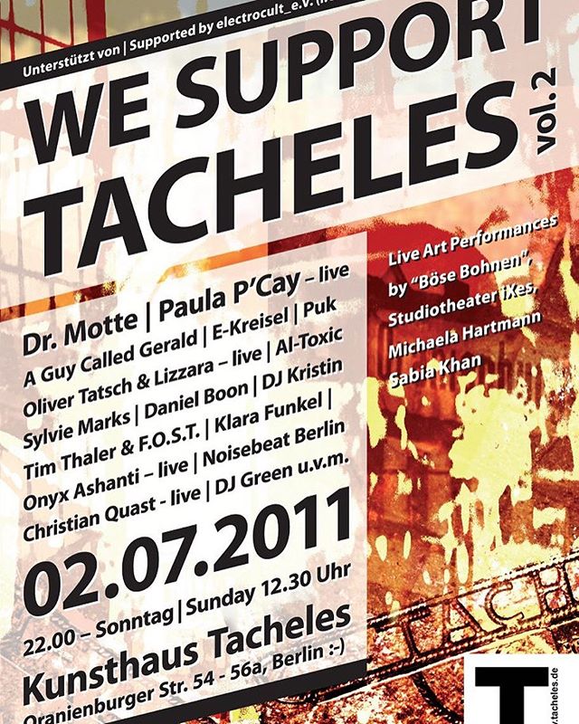 2011 - i played a live set in Berlin to support the Tacheles.